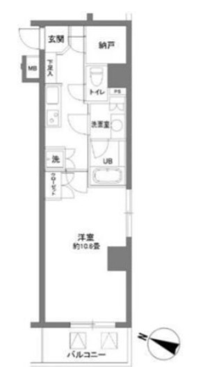 カスタリア大塚Ⅱの間取り