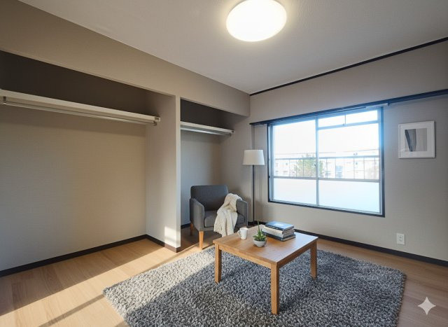 みさと団地13街区15号棟の洋室|使い勝手のいい洋室です　※家具をCGで加工しており、家具付き販売ではございません。