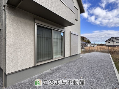 【庭】 | スマート・ワンシティ宇都宮市山本1丁目 | 大きなお庭でご家族や友人を招いてＢＢＱもできますね！お子様の水遊びにもぴったりです☆