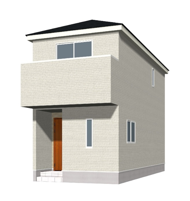 高知市中秦泉寺　新築戸建ての完成予想図|外観の完成予想図です