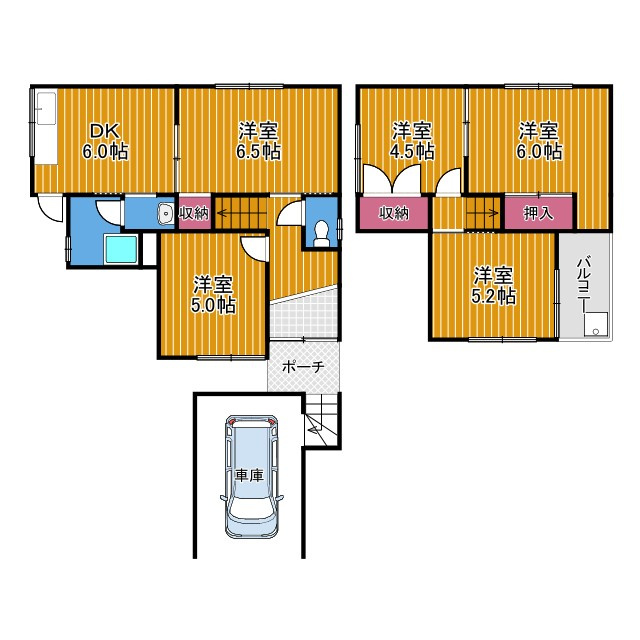 若松町戸建の間取り