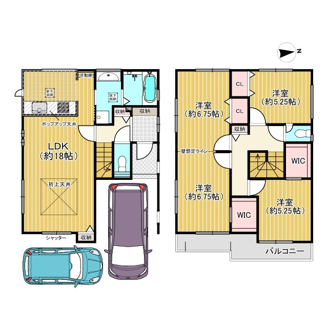 乙訓郡大山崎町下植野の間取り|家族構成の変化にも対応できるフレキシブルルームのある間取りです！
