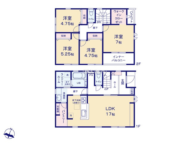 ひたちなか市船窪第３　新築戸建の区画図