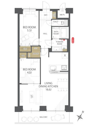 【間取り】ユニハイム千船Ⅱ 