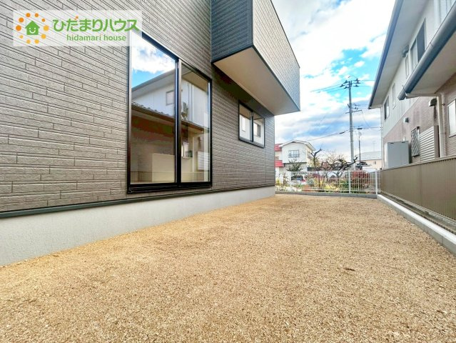 富田大徳南第3　新築戸建　2号棟の庭|お庭付物件になります！お庭遊びや、プールなどお子様も大喜び(^^)