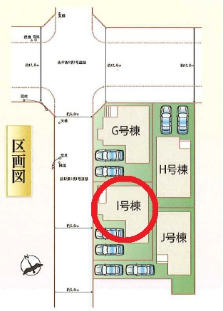 安城市美園町　新築分譲住宅　全12棟　I号棟の区画図