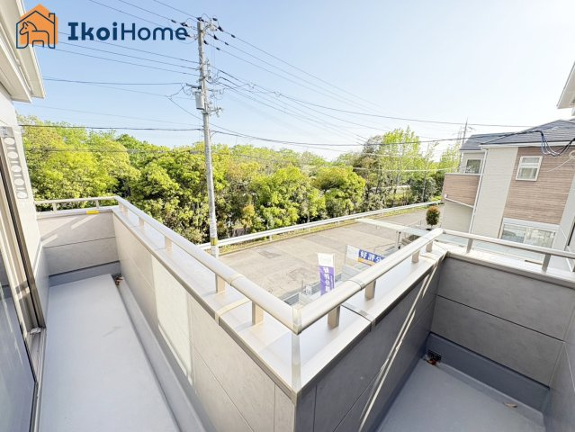 神戸市西区糀台1丁目　2号棟　新築戸建のバルコニー|【ホームページに現地動画掲載中】●年中無休：当日予約可●陽当り良好南向バルコニー！屋根は８万円～設置
