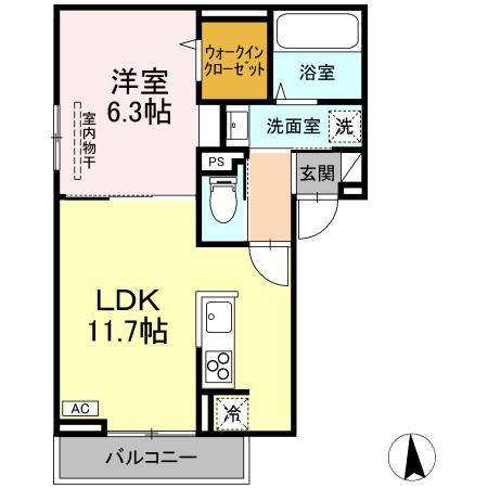 【新築】RESUA(レスア)向中野　B棟の間取り