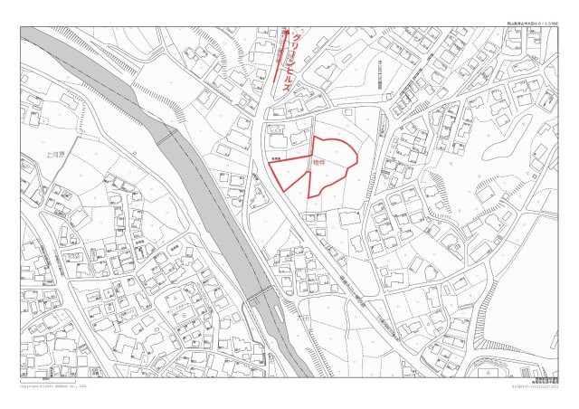 津山市大田売土地56.91坪の地図