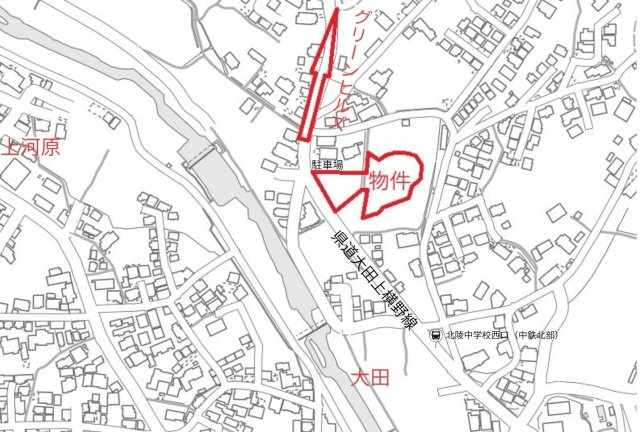 津山市大田売土地57.06坪の地図