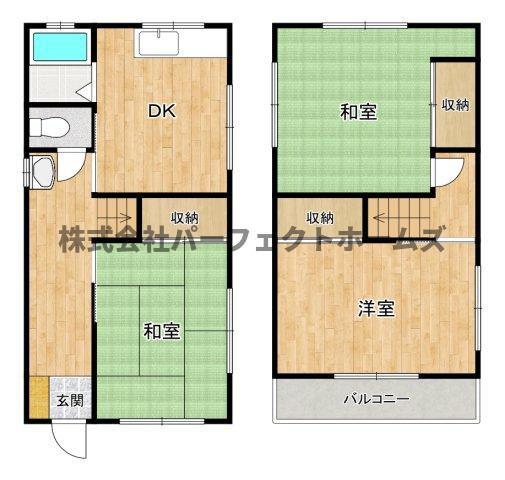 私部7丁目戸建　賃貸の間取り