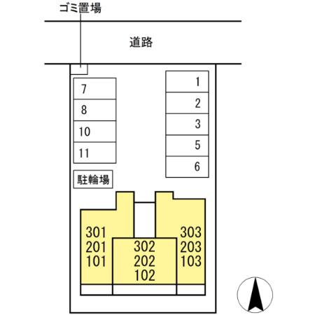 D-avance花中 Ⅱの駐車場