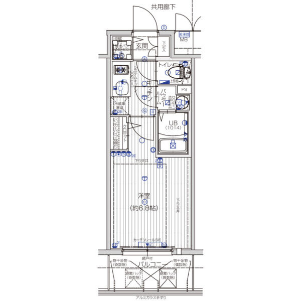 エスリード大阪京橋フロレゾンの間取り
