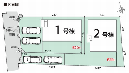【区画図】 | 【仲介手数料０円】茅ヶ崎市萩園第1期　新築一戸建て　全2棟 | 【仲介手数料０円】茅ヶ崎市萩園第1期　新築一戸建て　全2棟