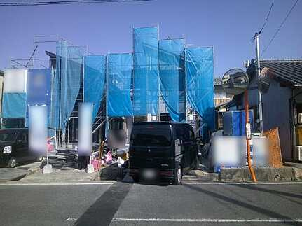 大竹市南栄１丁目の前面道路含む現地写真