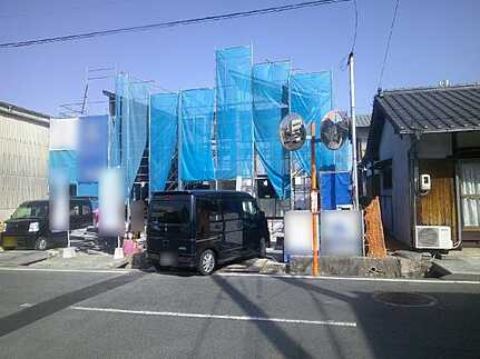 大竹市南栄１丁目の前面道路含む現地写真