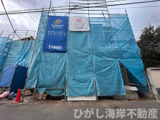 茅ヶ崎市円蔵　新築戸建　全２棟の外観|2月1日撮影　建築中　現地外観