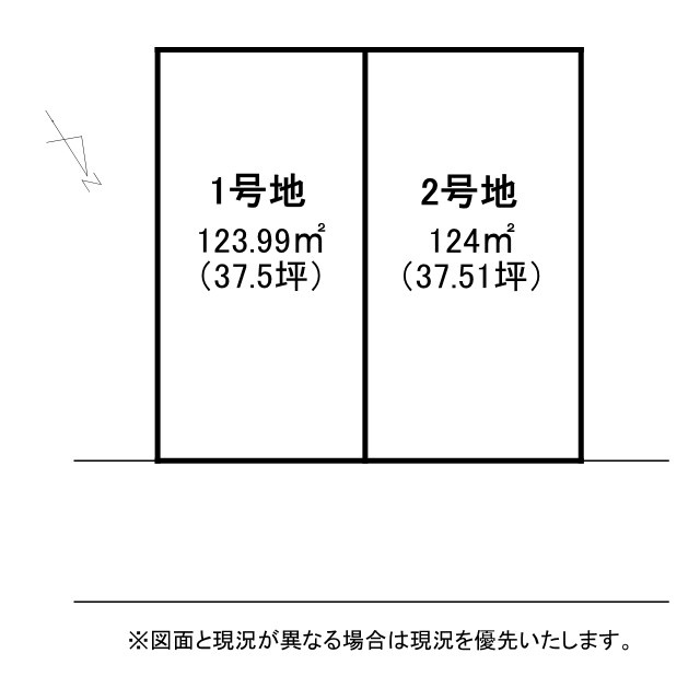 草津市南笠町1号地　売土地の土地図