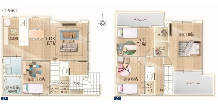 新築一戸建て　川越市田町の間取り|４LDKの間ですす