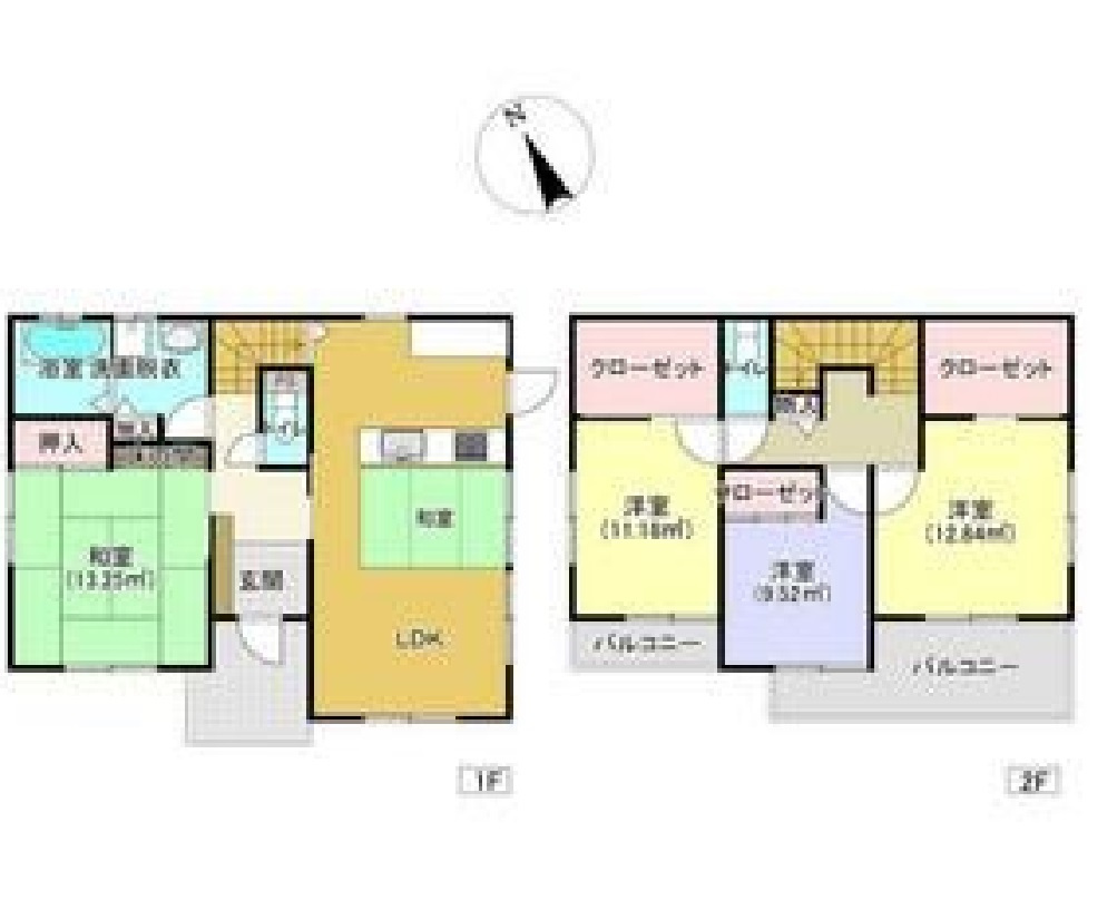 売戸建　小山市南乙女の間取り