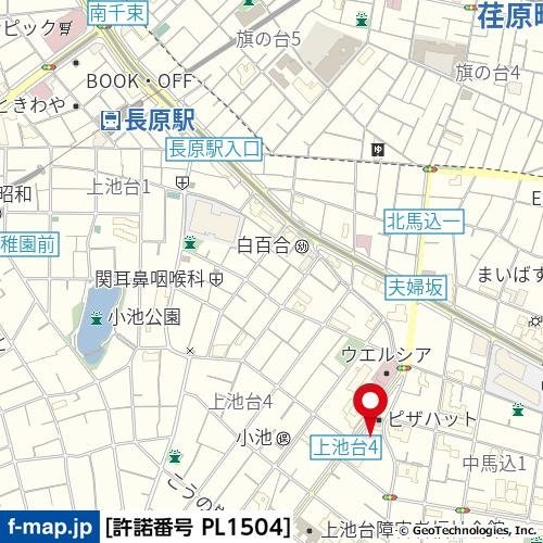 ペアパレス上池台№２の地図