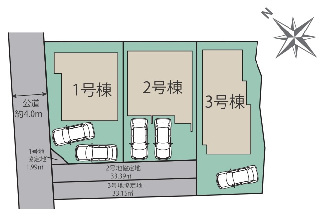 【区画図】 | 福岡市城南区七隈3丁目　2号棟（全3棟）【仲介手数料無料・0円】 | 区画図です。2号棟