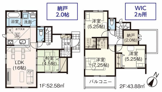 【間取り】 | グラファーレ岡山市大福4期 (全2棟)