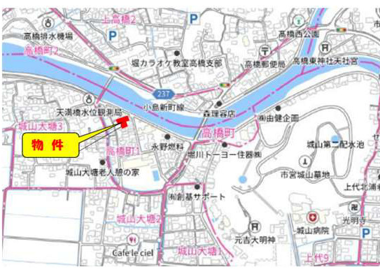 よかタウン／西区高橋町1丁目1期／2号棟の地図
