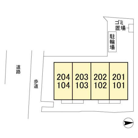 さくら館Ⅴの区画図
