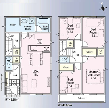 伊勢原市下落合第12　新築戸建　全2棟2号棟