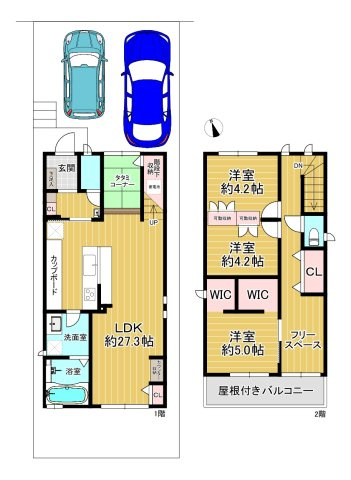 堺市西区鳳西町2丁戸建の間取り