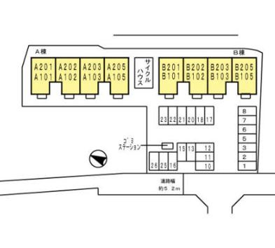 【区画図】 | ドミール旭A棟