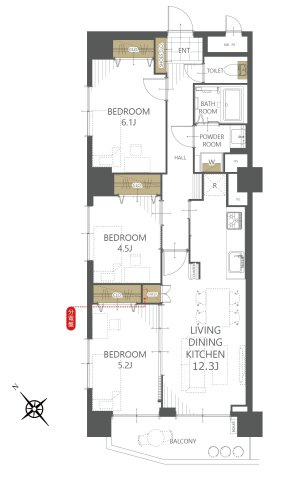 市川大野パーク・ホームズの間取り