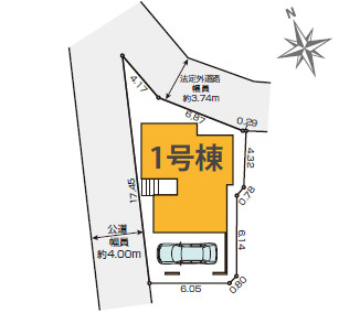 練馬区向山4丁目　25帖大空間LDK　贅沢省エネ邸宅の区画図