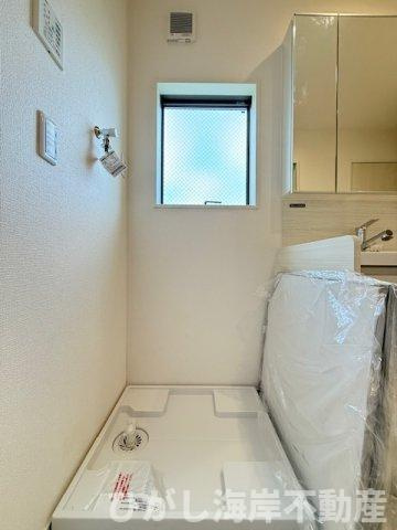 茅ヶ崎市浜之郷　新築戸建　全２区画のランドリースペース|洗濯機置場