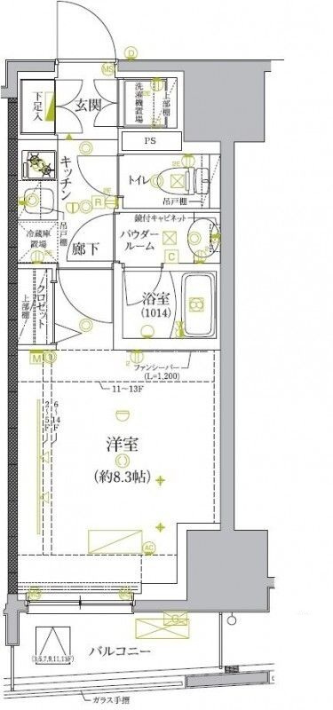 クレイシア板橋モデルノの内装