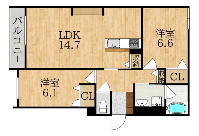 シャーメゾン　グリナージュの間取り