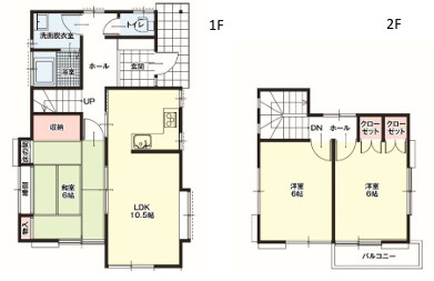 北本市中丸７丁目　中古住宅の間取り