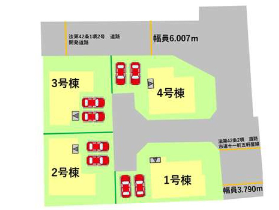 仲介手数料不要　よかタウンBloom菊陽町大字原水4期【菊陽北小・菊陽中】の区画図