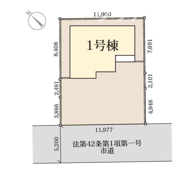 【区画図】 | 高崎市町屋町　1号棟