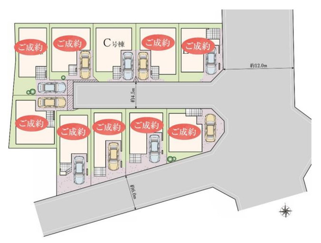 【区画図】 | 板橋区徳丸５丁目　新築戸建て　C号棟 | 全10棟の新しい街です！残りは最終1棟