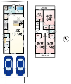 【間取り】 | 守山市守山６丁目　中古戸建
