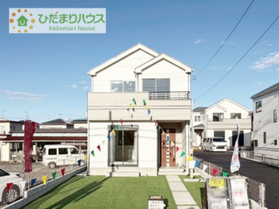 【外観】 | 土浦市右籾2448番　新築戸建　C号棟 | 家族みんなで広～いお庭でバーベキューが楽しめます(^^♪