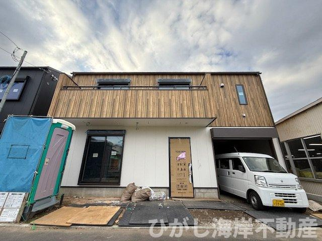茅ヶ崎市下町屋2丁目　新築戸建　全２棟の外観|12月22日撮影　建築中　現地外観