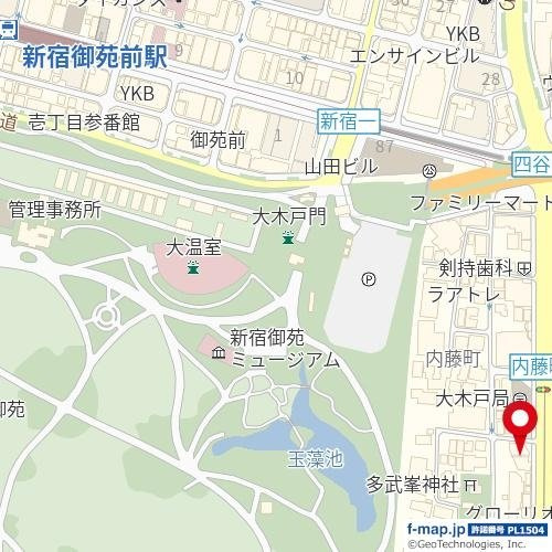 ジェイパーク御苑内藤町の地図
