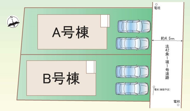 【横浜市瀬谷区二ツ橋町60全2棟新築戸建て】★仲介手数料無料★（二つ橋小学校・東野中学校）の区画図