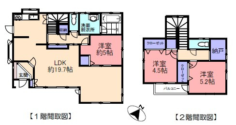 つくば市東光台　リフォーム済み物件の間取り