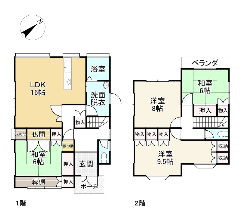 守山市古高町　中古戸建の間取り
