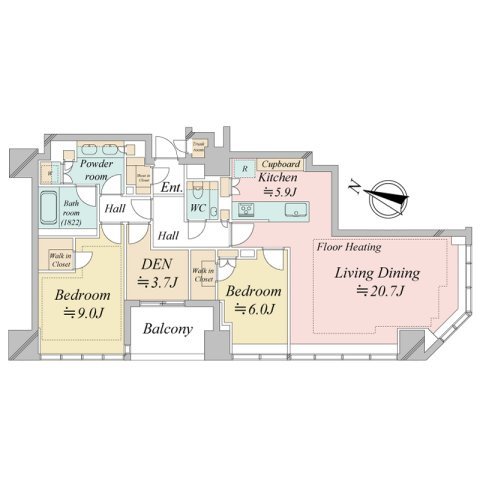 Brillia一番町の間取り