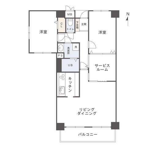 サーパス木太Ⅱの間取り